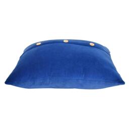Set of 2 Quinn Cushion with Cotton-Soft Velvet Pile and Plush Filler, Handcrafted Pillow Ideal for Sofa and Bed, 45L x 45W x 15H cm, Blue - Aosom UK - thumbnail 8