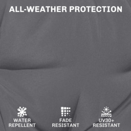 Outsunny Outdoor Chair Seat Cushions Set of 2, Garden Chair Cushions with 7cm Thick Foam & Ties, Dark Grey - thumbnail 5