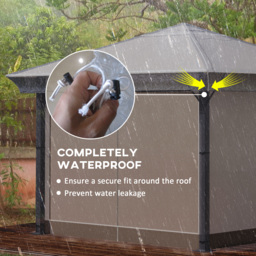 Outsunny 3 x 3 (m) Gazebo Protective Cover, Waterproof Cover for Gazebo, Canopy, and Tent - thumbnail 5