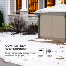 Outsunny 3 x 3 (m) Gazebo Protective Cover, Waterproof Cover for Gazebo, Canopy, and Tent - thumbnail 4