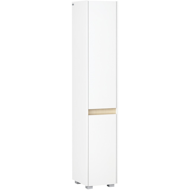 kleankin Tall Bathroom Cabinet with Adjustable Shelves, 5-Tier Modern Freestanding Tallboy with Storage Cabinets, White - image 1
