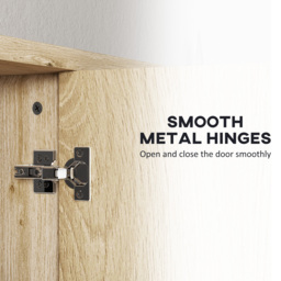 HOMCOM Five-Shelf Mirrored Bathroom Cabinet - Wood-Effect - thumbnail 7