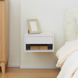 HOMCOM 2 Pieces White Bedside Cabinets w/ Slide-out Drawers and Bottom Shelves, 37W x 32D x 21Hcm - Aosom UK - thumbnail 7