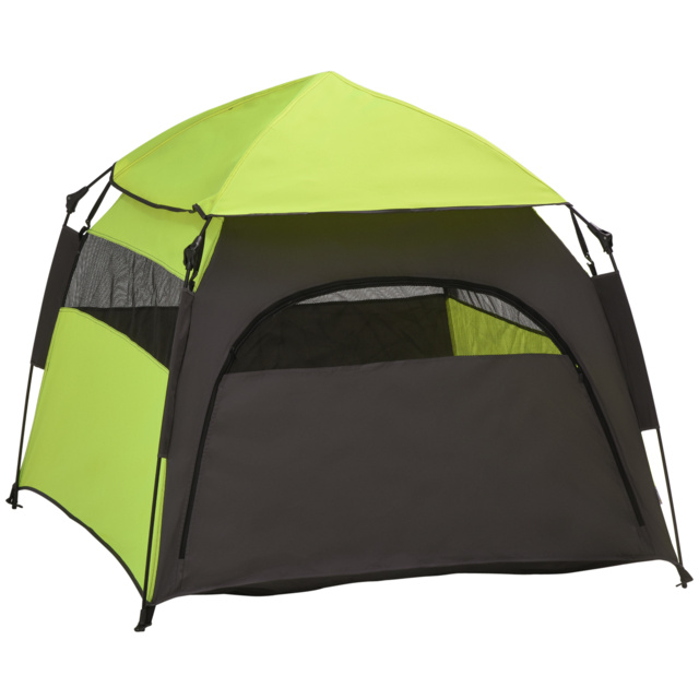 PawHut Foldable Dog Cat Tent with Waterproof Oxford, Carry Bag for Extra Large Dog, Green - Aosom UK - image 1