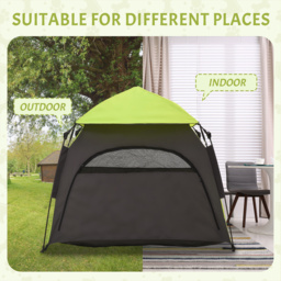 PawHut Foldable Dog Cat Tent with Waterproof Oxford, Carry Bag for Extra Large Dog, Green - Aosom UK - thumbnail 6