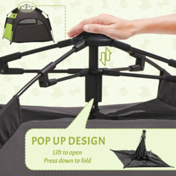 PawHut Foldable Dog Cat Tent with Waterproof Oxford, Carry Bag for Extra Large Dog, Green - Aosom UK - thumbnail 5