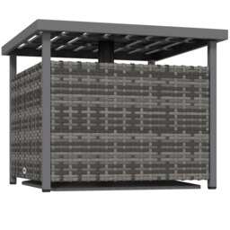 Outsunny Outdoor Rattan Wicker Coffee Table w/ Umbrella Hole Suitable for Garden Garden - thumbnail 8