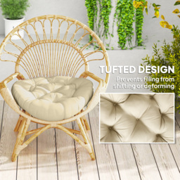 Outsunny Set of Two Φ60cm Outdoor Cushions - Beige - thumbnail 6