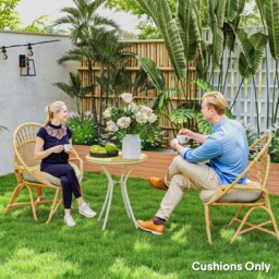 Outsunny Set of Two Φ60cm Outdoor Cushions - Beige - thumbnail 7