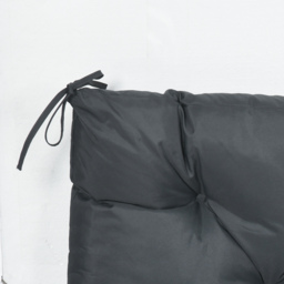 Outsunny Garden Bench Cushion: 2-Seater Padded Chair Pad with Back & Ties, Indoor/Outdoor Use, Dark Grey, 98 x 100cm - Aosom UK - thumbnail 8