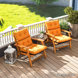 Outsunny Set of 2 Rocking Chair Padded Seat Cushions - Orange - thumbnail 2