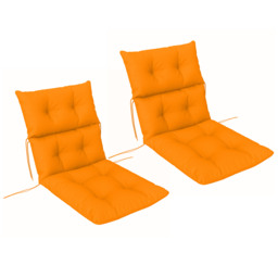 Outsunny Set of 2 Rocking Chair Padded Seat Cushions - Orange - thumbnail 1