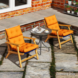 Outsunny Set of 2 Rocking Chair Padded Seat Cushions - Orange - thumbnail 8