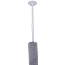 PawHut Cats Floor to Ceiling Scratching Post w/ 5-Tier Plush Leisure Platforms Grey - Aosom UK - thumbnail 9