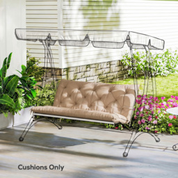 Outsunny Garden Bench Cushion, 2 Seater Swing Chair Cushion, Seat Pad with Ties for Indoor and Outdoor Use, 110 x 120 cm - thumbnail 8