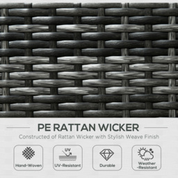 Outsunny 8 Pieces PE Rattan Corner Sofa Set Garden Furniture Set Patio Wicker Sofa Seater w/ Cushion Washable Cushion Cover Tempered Glass Table Grey - thumbnail 7