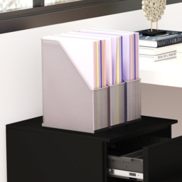 Vinsetto 3-Drawer Vertical Filing Cabinet w/ Lock & Pencil Tray, Steel Mobile File Cabinet w/ Adjustable Hanging Bar for A4, Legal Size - Aosom UK - thumbnail 9