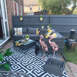 Outsunny 4pc All Weather Outdoor Sofa Set, Rattan Wicker Patio Corner Sofa with Cushions and Side Storage, Mixed Grey - Aosom UK - thumbnail 8