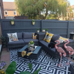 Outsunny 4pc All Weather Outdoor Sofa Set, Rattan Wicker Patio Corner Sofa with Cushions and Side Storage, Mixed Grey - Aosom UK - thumbnail 7