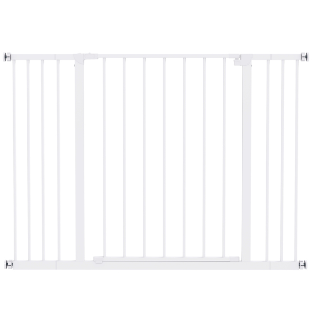 PawHut Pressure Fitted Pet Dog Safety Gate Metal Fence Extending 72-107cm Wide - Aosom UK - image 1