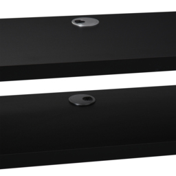 HOMCOM Wall Mounted Media Console, Floating TV Stand Component Shelf, Entertainment Center Unit, Black - Aosom UK - thumbnail 7