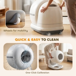 PawHut 72L Self Cleaning Cat Litter Tray Automatic Cat Litter Box APP Control for Multiple Cats - thumbnail 8
