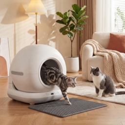 PawHut 72L Self Cleaning Cat Litter Tray Automatic Cat Litter Box APP Control for Multiple Cats - thumbnail 2