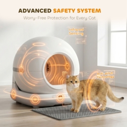 PawHut 72L Self Cleaning Cat Litter Tray Automatic Cat Litter Box APP Control for Multiple Cats - thumbnail 6