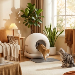 PawHut 72L Self Cleaning Cat Litter Tray Automatic Cat Litter Box APP Control for Multiple Cats - thumbnail 9