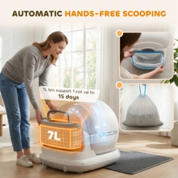 PawHut 72L Self Cleaning Cat Litter Tray Automatic Cat Litter Box APP Control for Multiple Cats - thumbnail 7