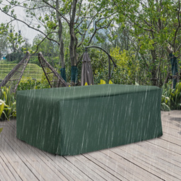 Outsunny Rattan Furniture Cover, UV and Rain Protective Outdoor Garden Rectangular Waterproof Shelter, 222x155x67cm, Green - Aosom UK - thumbnail 2
