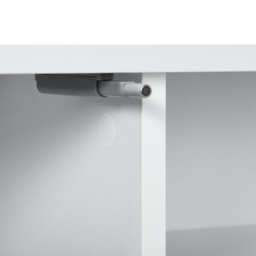 "HOMCOM Floating TV Stand Cabinet for TVs up to 60"", Wall Mounted TV Unit w/ Open Shelf, Storage Cupboards, Cable Management, White" - thumbnail 9