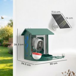 PawHut Smart Bird Feeder Camera 2K HD with AI Identifies 16,000+ Species, 2K HD Auto Capture Video, APP Instant Notifications - thumbnail 3