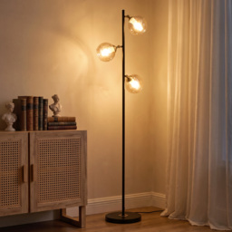 HOMCOM Tree Floor Lamp: Modern 3-Light Standing Luminaire for Bedrooms & Lounges, 162cm Height, Grey (Bulbs Excluded) - Aosom UK - thumbnail 8