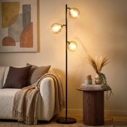 HOMCOM Tree Floor Lamp: Modern 3-Light Standing Luminaire for Bedrooms & Lounges, 162cm Height, Grey (Bulbs Excluded) - Aosom UK - thumbnail 9