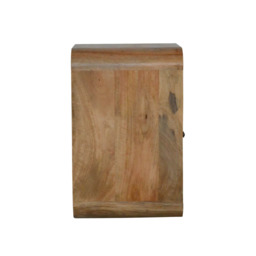 Wood Nightstand with Drawer & 2 Open Slots, Stain Finish, Bedside Cabinet for Bedroom & Living Room, Brown - Aosom UK - thumbnail 8