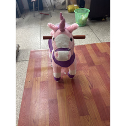 AIYAPLAY Ride on Horse Pedal Ride On Walking Horse Toy Rotatable Head Neighing Sound, Pink