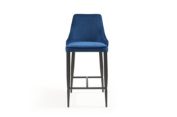 Alain Bar Stool - Navy Velvet - thumbnail 2