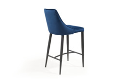 Alain Bar Stool - Navy Velvet - thumbnail 4