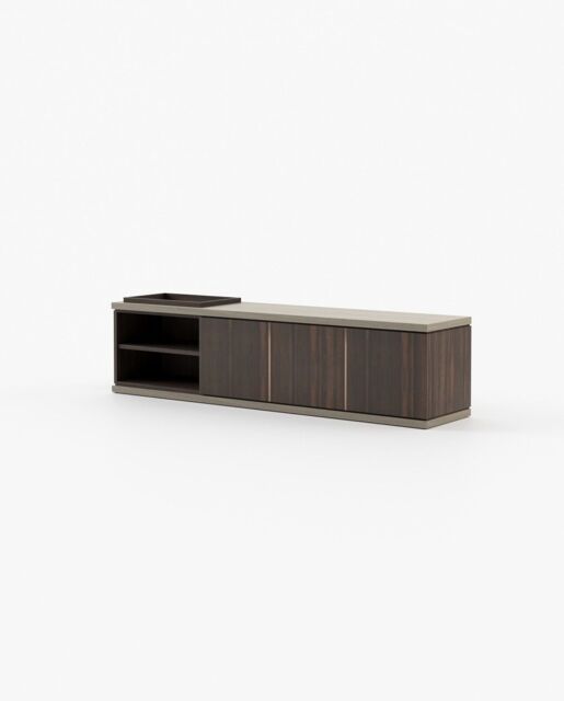 Laskasas LORA Media Unit Smoked Eucalyptus Veneer Matte