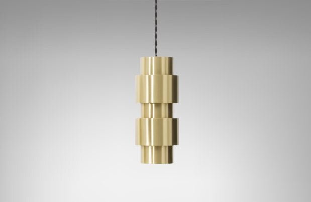 CTO Lighting Ring - DALI-A Pendant Light satin brass with satin brass detail