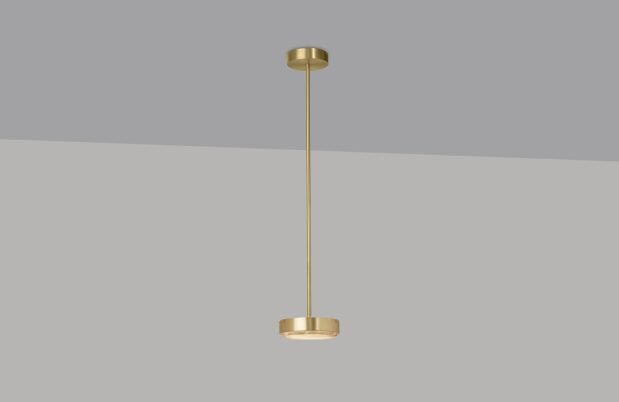 CTO Lighting Anvers Small - DALI-A Pendant Light satin brass with honed alabaster
