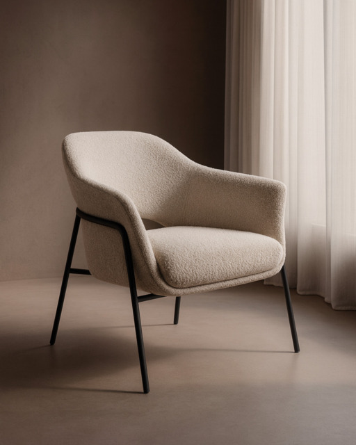 Arteta Accent Chair - Steam Boucle - image 1