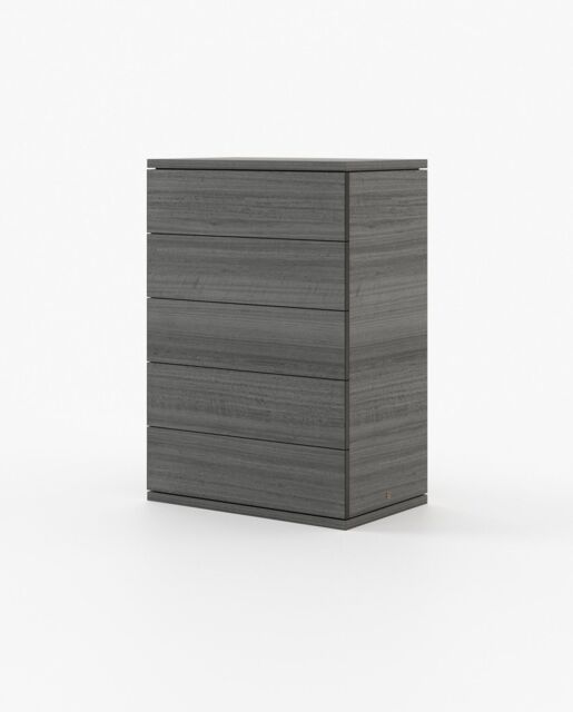 Laskasas CAIRO Tallboy Chest of Drawers Grey Eucalyptus Veneer Matte