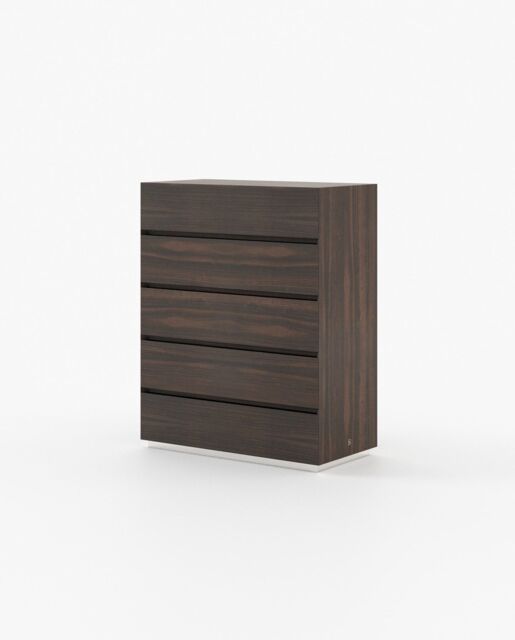 Laskasas DAKAR Tallboy Chest of Drawers Smoked Eucalyptus Veneer Matte