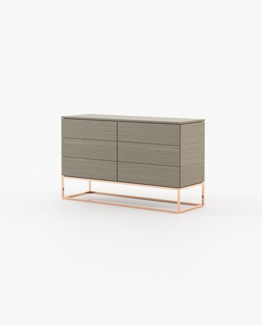 Laskasas MALE Set of 6 Chest of Drawers Aged Oak Veneer Matte