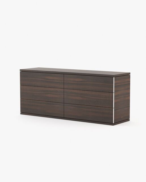 Laskasas CAIRO Set of 6 Chest of Drawers Smoked Eucalyptus Veneer Matte