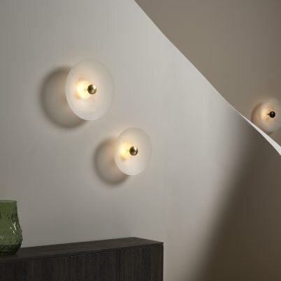 CTO Lighting Cielo Small - DALI-A Wall Light bronze with fritted glass