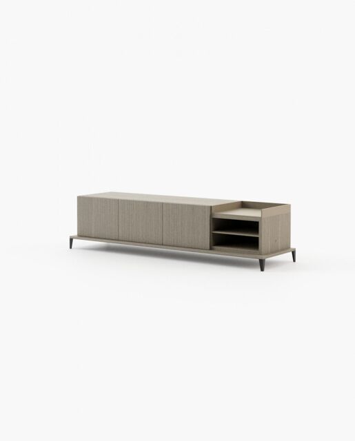 Laskasas MILOS Media Unit Aged Oak Veneer Matte