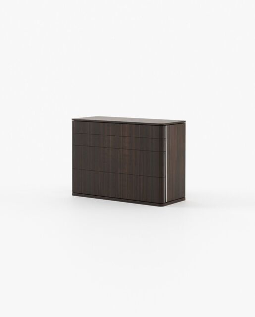 Laskasas HILARY Set of 4 Chest of Drawers Smoked Eucalyptus Veneer Matte